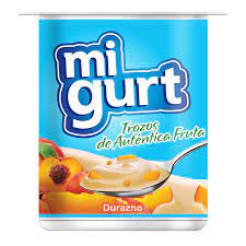 YOGURT FRUTA DURAZNO MIGURT 125GX24UND