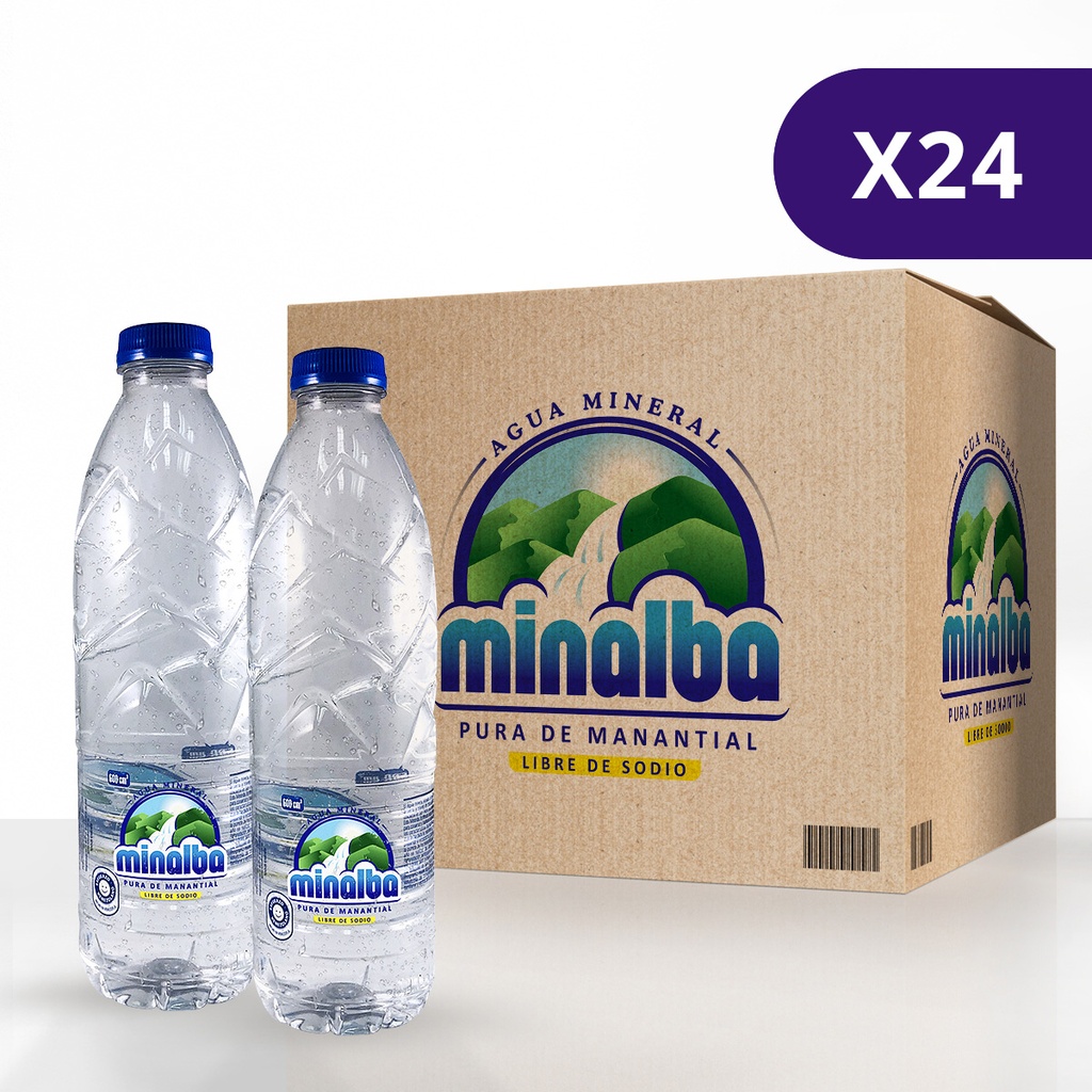 MINALBA AGUA PET TR 600MLx24UN