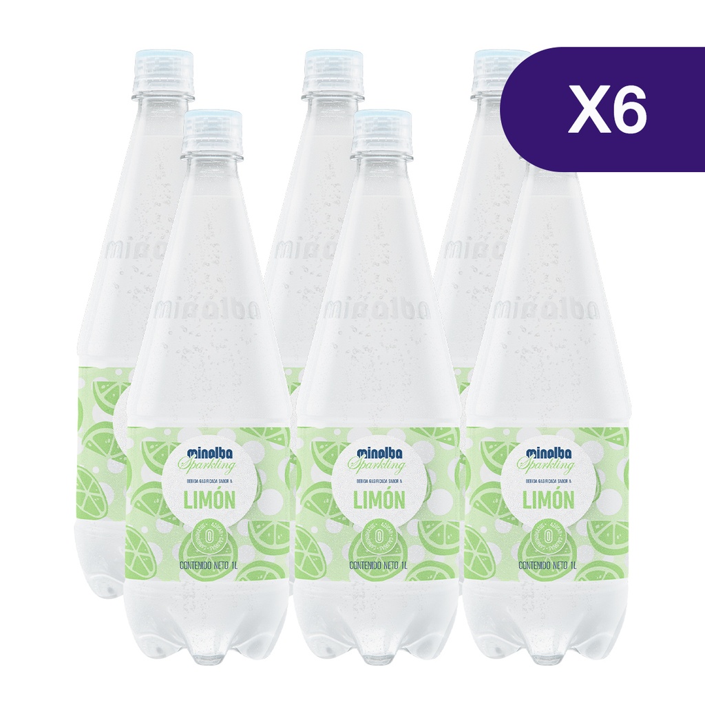 MINALBA SPARKLING LIMON PET 1Lx6UN
