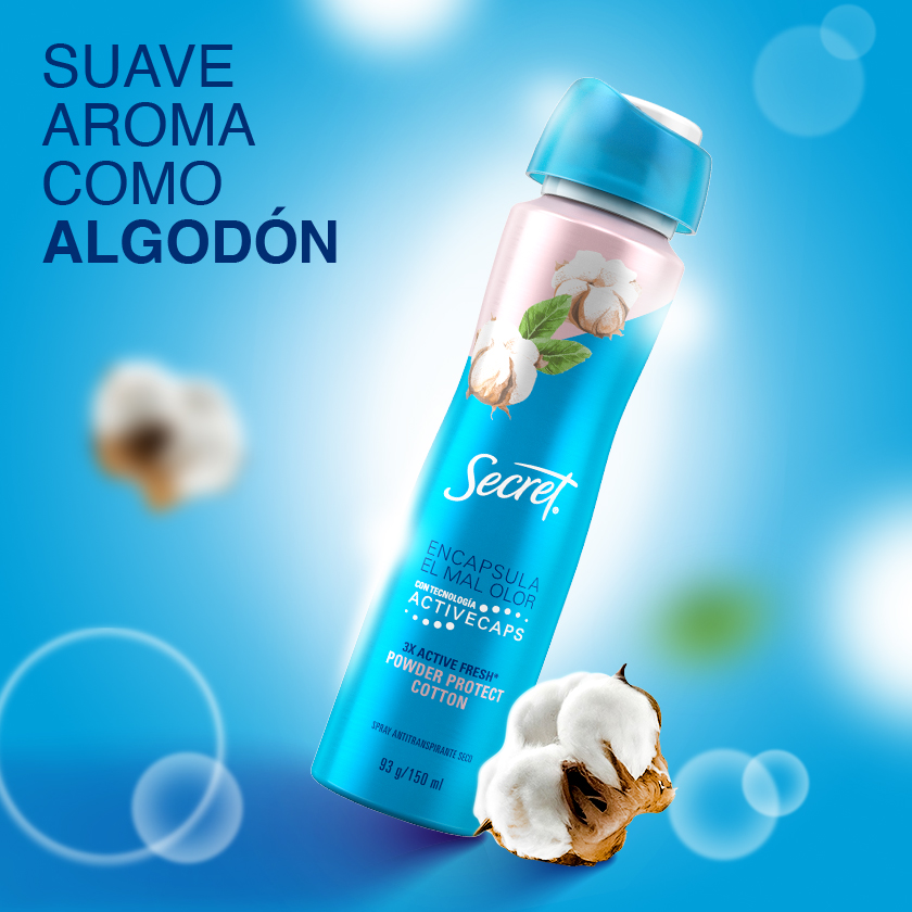 SECRET SPRAY POWDPROT COTTON 93GX12UN