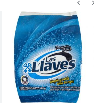 LAS LLAVES DETERGENTE FLORAL 400Gx16UN