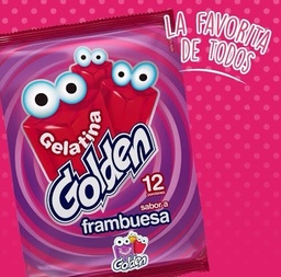 [Q107] GOLDEN GELATINA FRAMBUESA 96Gx10UN S vit