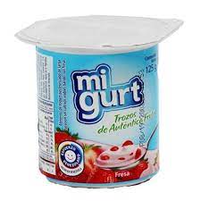 [Y036] YOGURT SABOR FRESA MIGURT 125GX24UND